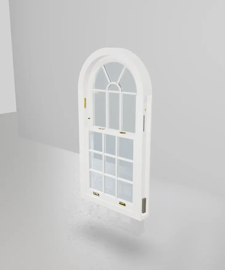 Arched sash window with hub and spoke fan glazing bars — live preview from the 3D configurator