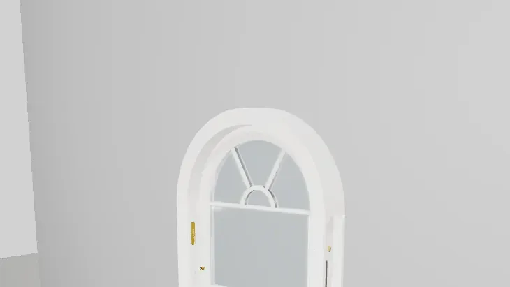 Semi-circular timber fanlight with half-hub radiating glazing bars — 3D configurator preview